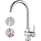 OEM Klassische Chrom-Küchenarmatur, 360-Grad-Drehbar, Ein-Knopf-Regler