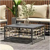 Markenlos Gartentisch Anthrazit 70x70x34 cm