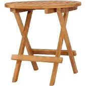 Markenlos Klappbarer Gartentisch, 50x50x50 cm Teak Massivholz
