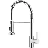 OEM Keukenmengkraan mit Umlenkbarer Dusche, Eingreifender Mengkran, 360-Grad-Drehbar und Doppel-Funktions-Dusche, Polierter Chrom