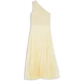 BOSS Kleid aus Rippstrick mit One-Shoulder-Design und Plissee-Rock Grösse XL