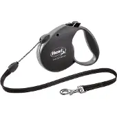 Flexi Standard snor M, 5M, 20 kg, sort