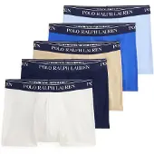 Ralph Lauren für Herren. 714864292027 Set mit 5 klassischen Boxershorts aus elastischer Baumwolle, mehrfarbig (M), Heimtextilien
