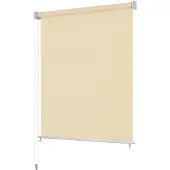 vidaXL Außenrollo 105 (B) x 140 (H) cm Cremeweiß