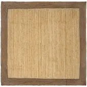 vidaXL Bereichsteppich Grau 240 x 240 cm Jute