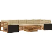 vidaXL Outdoor-Sofagarnitur 8 stk. Natur und Beige