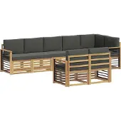 vidaXL Outdoor-Sofagarnitur 8 stk. Weiß und Anthrazit Polyester