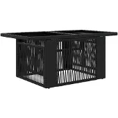 vidaXL Garten Lifting Up Tisch Schwarz 100 x 55 x 37 cm