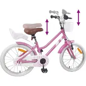 vidaXL Kinderfahrrad 18 Zoll für 5-7 Jahre alt Hellrosa