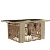 vidaXL Garten Lifting Up Tisch Beige 100 x 55 x 37 cm
