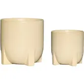 Hubsch - Up Töpfe - Gelb - 2er Set - ø21xh21, ø17xh17cm