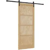 vidaXL Schiebetür Natürlich und Schwarz 86 x 211 cm