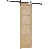 vidaXL Schiebetür Natürlich und Schwarz 61 x 198,5 cm