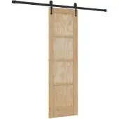 vidaXL Schiebetür ORKDAL Natürlich und Schwarz 61 x 198,5 cm