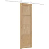 vidaXL Schiebetür Natürlich und Weiß 61 x 198,5 cm