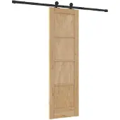 vidaXL Schiebetür Natürlich und Schwarz 61 x 198,5 cm