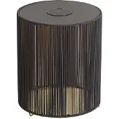 QAZQA Moderne Outdoor-Tischleuchte Dunkelgrau inkl. LED Akku und Solar IP54 - Rope