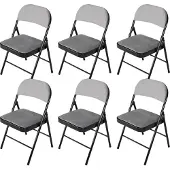 HTI Klappstuhl Wedigo Velvet Grau 6er-Set