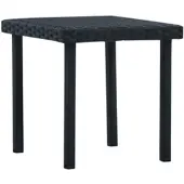 Furnicato Garten-beistelltisch Schwarz 40x40x40 Cm Poly Rattan