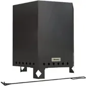 Furnicato Feuerschale Feuerstelle Feuertonne 45x388x465 Cm Silber Schwarz
