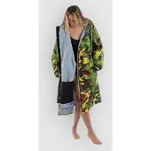 Dryrobe Advance Long Sleeve Surf Poncho green camo grey remix Gr. M