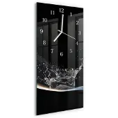 Tulup WANDUHR aus Glas 30x60 cm - Wasser