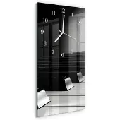 Tulup WANDUHR aus Glas 30x60 cm - Klaviertasten