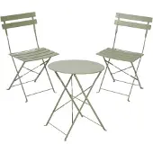Ebuy24 Adam Garten-Cafétisch 60x60 cm klappbar sandfarben.