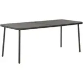 Furnicato Gartentisch Dunkelgrau 180x83x72 Cm Stahl