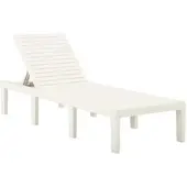 Furnicato Sonnenliege Kunststoff Weiß