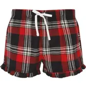 SF Women Damen Tartan Frill Lounge Shorts Schlafanzug SK082