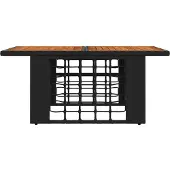 vidaXL Garten Lifting Up Tisch Schwarz und Natur 100 x 55 x 37 cm