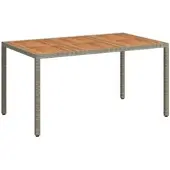 Furnicato Gartentisch Grau 150 X 90 X 75 Cm Poly Rattan
