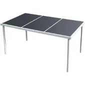 Furnicato Gartentisch 150x90x74 Cm Schwarz Stahl