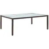 Furnicato Garten-esstisch Braun 200x150x74 Cm Poly Rattan