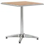 Furnicato Gartentisch Silbern 60x60x70 Cm Aluminium Und Wpc