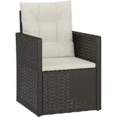 Furnicato Gartensessel Schwarz Mit Kissen 53 X 57 X 75 Cm