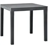 Furnicato Gartentisch Anthrazit 78x78x72 Cm Kunststoff