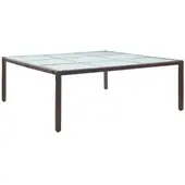 Furnicato Garten-esstisch Braun 200x200x74 Cm Poly Rattan