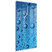 Tulup WANDUHR aus Glas 30x60 cm - Tropfen