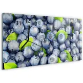 Tulup WANDUHR aus Glas 60x30 cm - Beeren