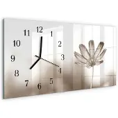 Tulup WANDUHR aus Glas 60x30 cm - Blume
