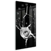 Tulup WANDUHR aus Glas 30x60 cm - Rose