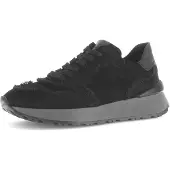 Gabor Damen Sneaker Größe 38 Schwarz Leder mit Schnürung und ca. 3,5 cm Absatz