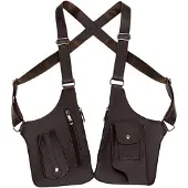 OEM Antidiefstalrugzak mit versteckter Tasche, Kunstleder Schoudertas für Männer, mehrere Fächer, braun.