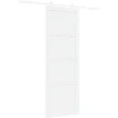 vidaXL Schiebetür Weiß 83 x 232 cm Massives Kiefernholz