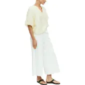 s.Oliver Black Label Schlupfbluse Sommershirt mit Splitneck und weiten Puffärmeln