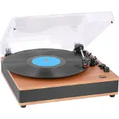 Trevi VT1025 Bluetooth-Plattenspieler, Holzgehäuse, 33 45 78