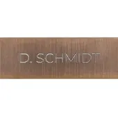 DoorBird D11x Namensschild für eine Ruftaste, individuelle Gravur – Bronze-Optik (PVD)