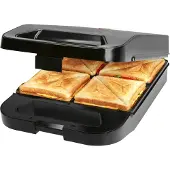 ProfiCook Sandwichmaker für 4 Sandwiches gleichzeitig | Antihaft-Platten | kein Anbrennen | Sandwich Maker 1600W | Bereitschaftsanzeige | Toaster Sandwichtoaster PC ST 1329